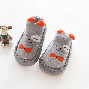 0-1-3 Years Old Spring Autumn Winter Infant Funny Socks Baby Socks Non-slip Floor Socks Leather Sole Cartoon Cotton Baby Socks